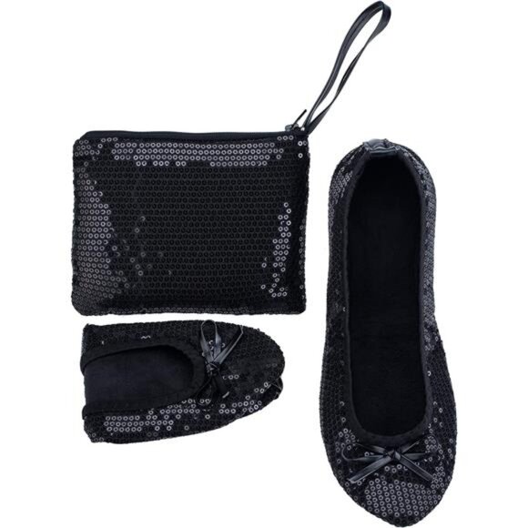 Women's Foldable Flats – Portable Ballet Slippers Shoes for Travel, Wedding - Picture 3 of 5